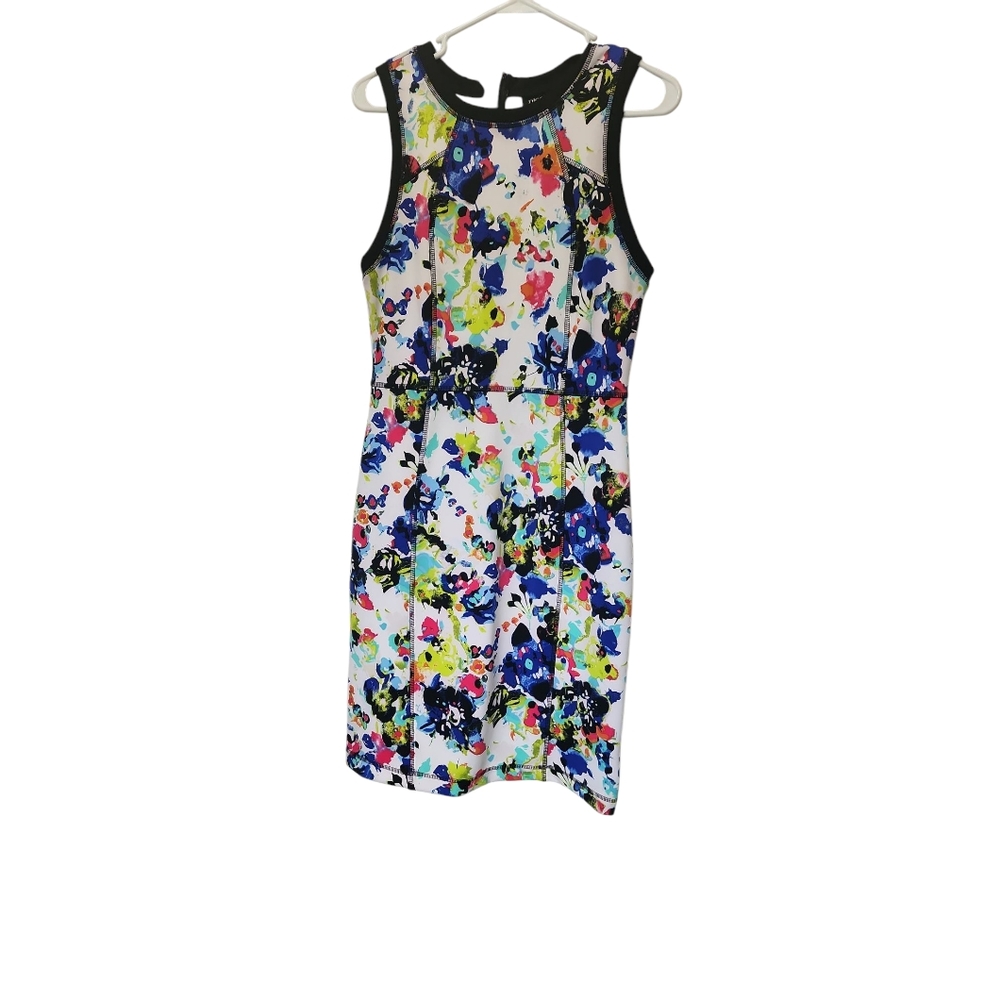 Nicole Floral Multicolor Sleeveless Dress MED Soft Stretchy